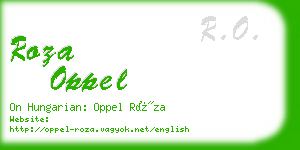 roza oppel business card